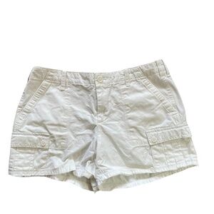 ❤️ GAP FRAYED WHITE CARGO KHAKI SHORTS SIZE 2